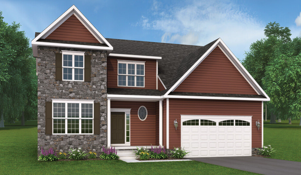 The McKinley Two Story Home Shown With An Optional Elevation And Proudly Built By J.A. Myers Homes